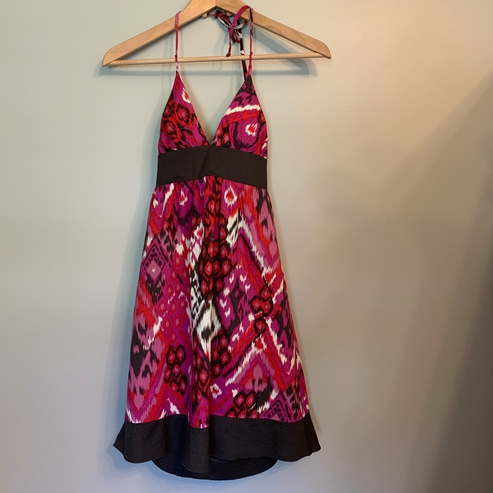 Euc V-Neck Ikat Summer Casual Dress, Size 5